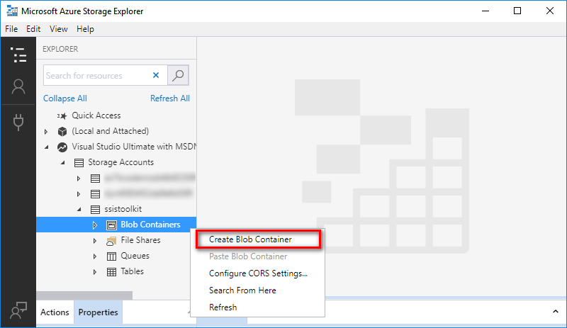 Create a Blob Container